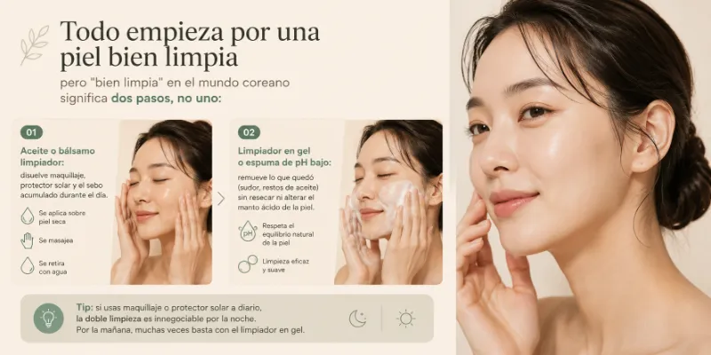 Paso 1 doble limpieza skincare coreano